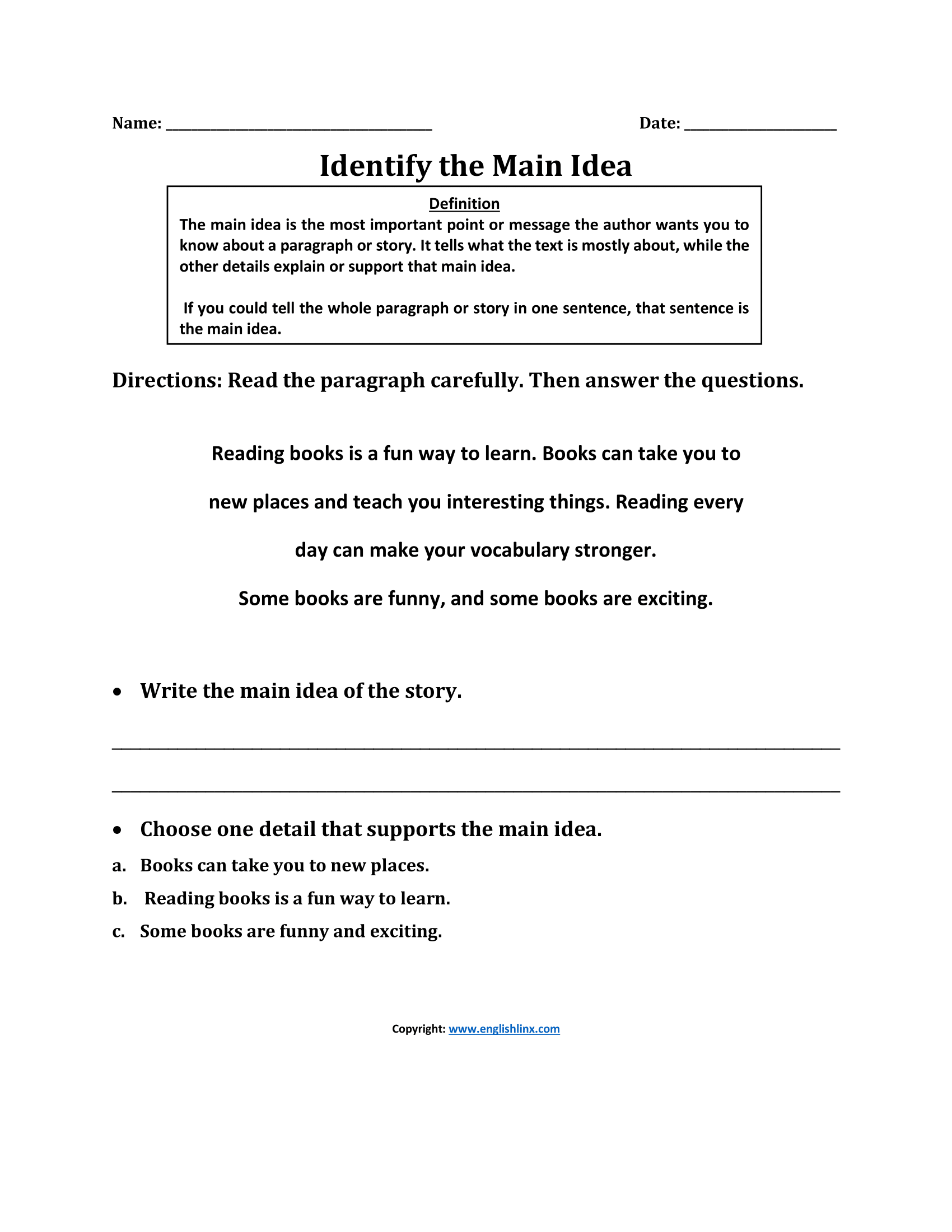 Main Idea Worksheets Printable Main Idea Practice Worksheets Main Idea Worksheets Printable Main Idea Practice Worksheets