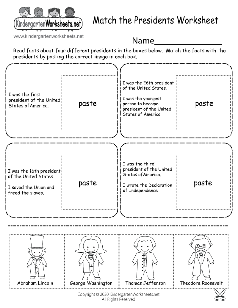 Match The Presidents Worksheet Free Printable Digital PDF Worksheets Library