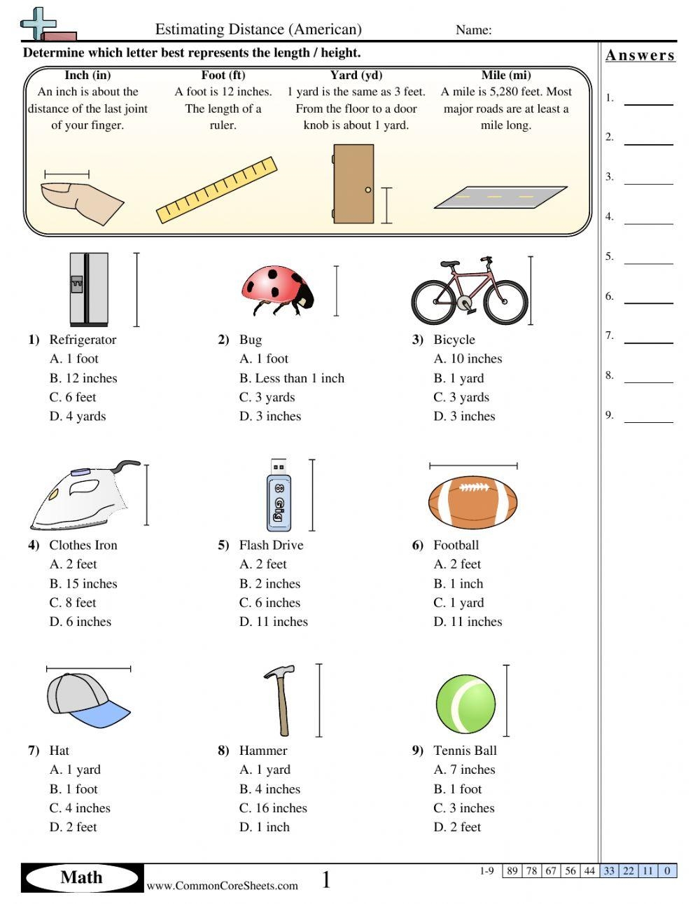 Measurement Inches Feet And Yards Worksheet Worksheets Library Measurement Inches Feet And Yards Worksheet Worksheets Library