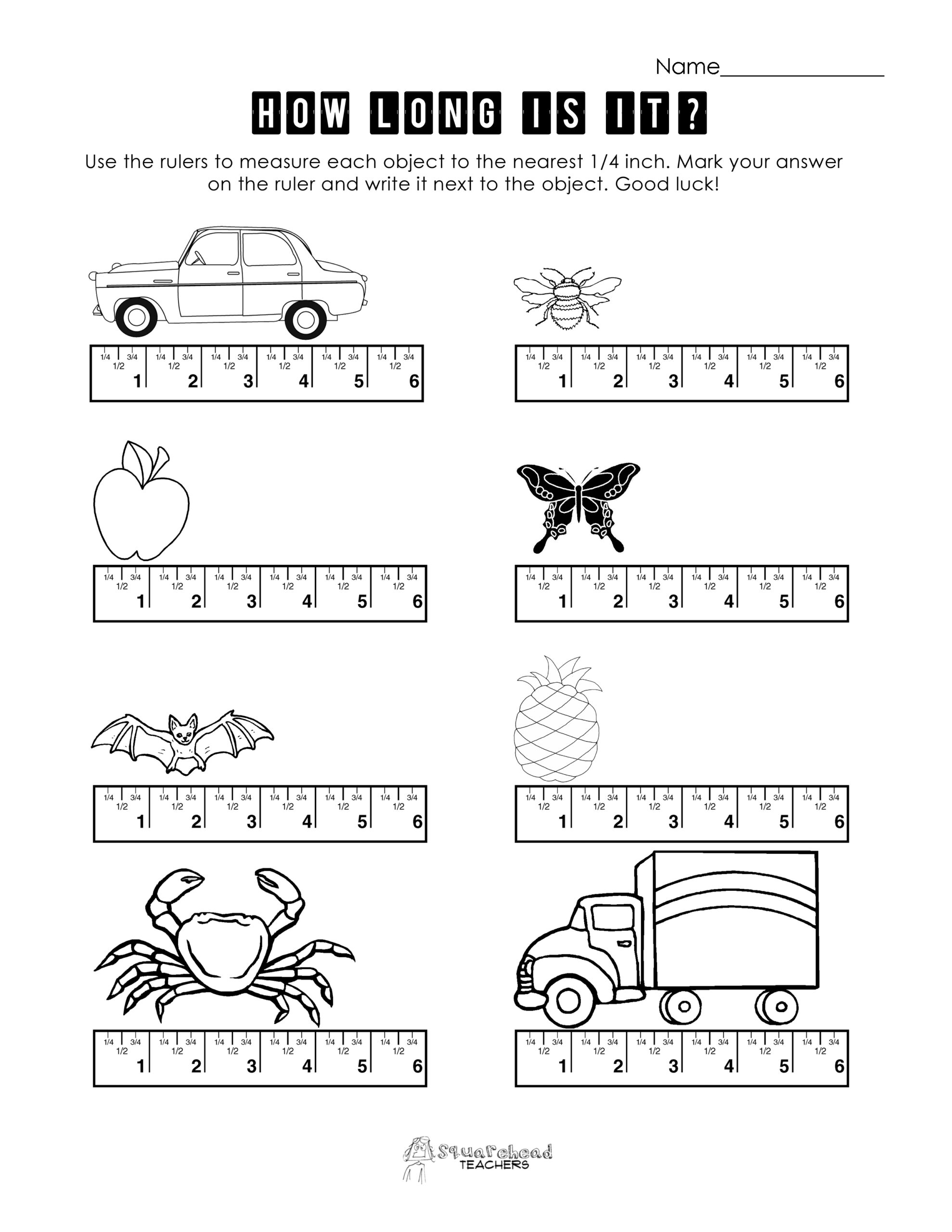 Measurement Practice 1 Squarehead Teachers Worksheets Library