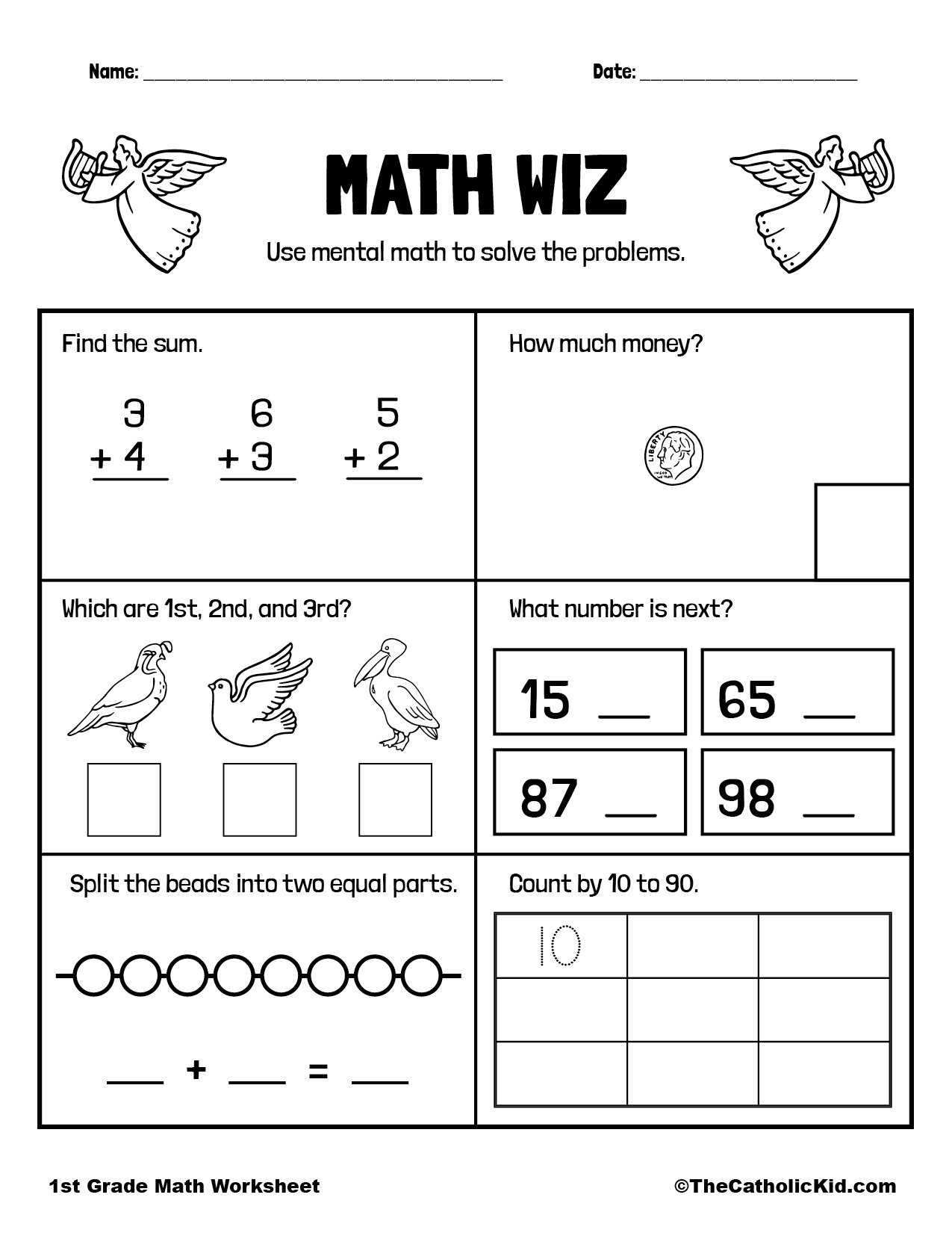 Mental Math Review Worksheet TheCatholicKid Mental Math Review Worksheet TheCatholicKid