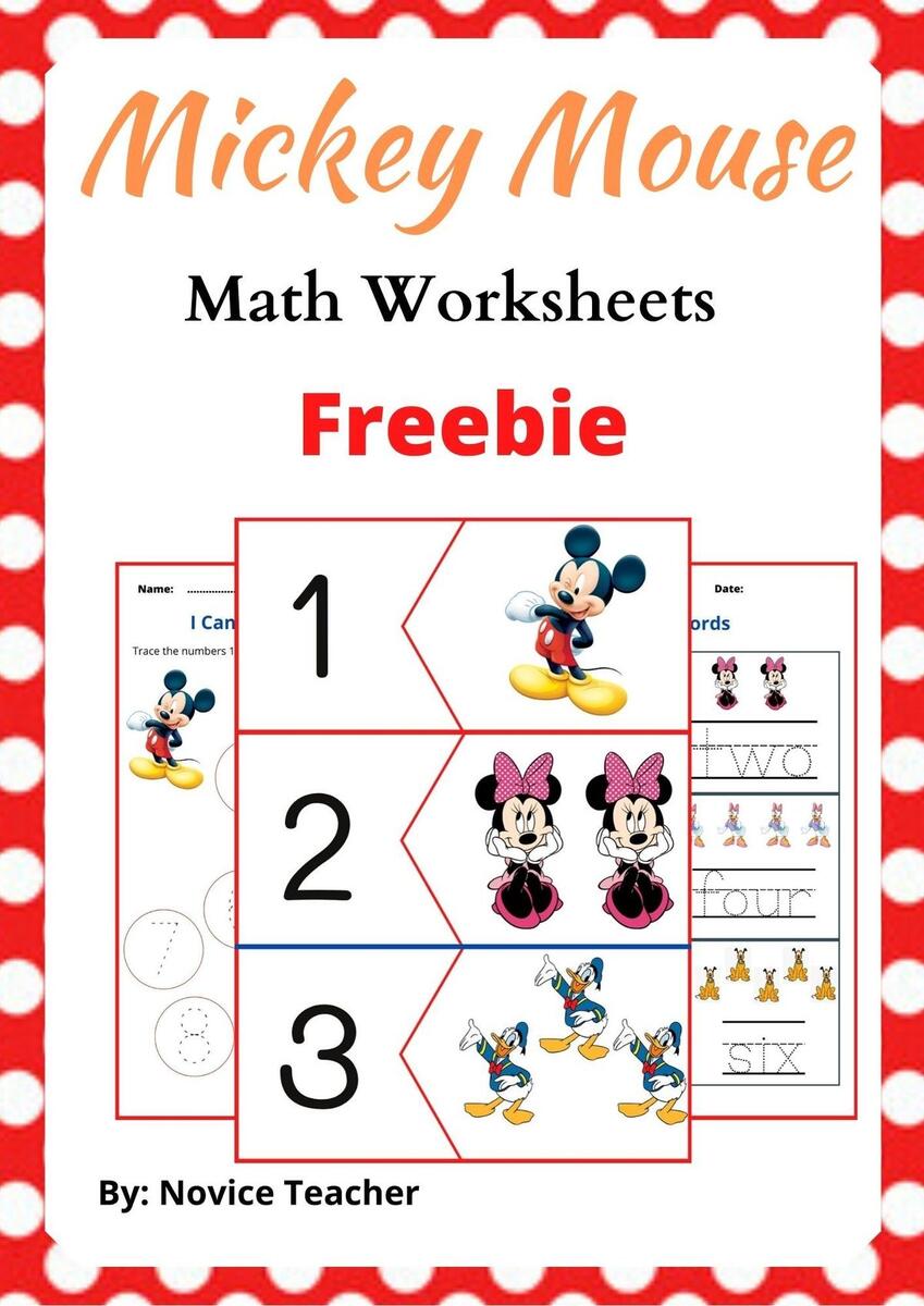 Mickey Mouse Math Worksheets Freebie Mickey Mouse Math Worksheets Freebie
