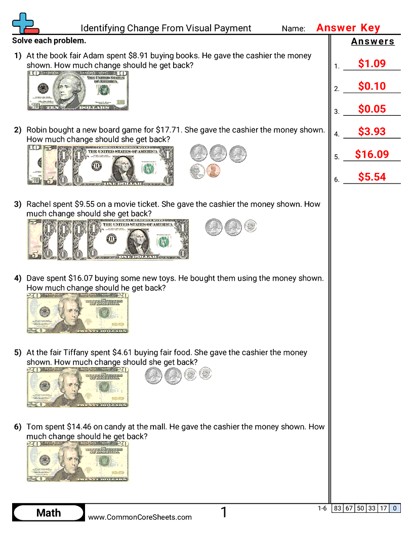 Money Worksheets