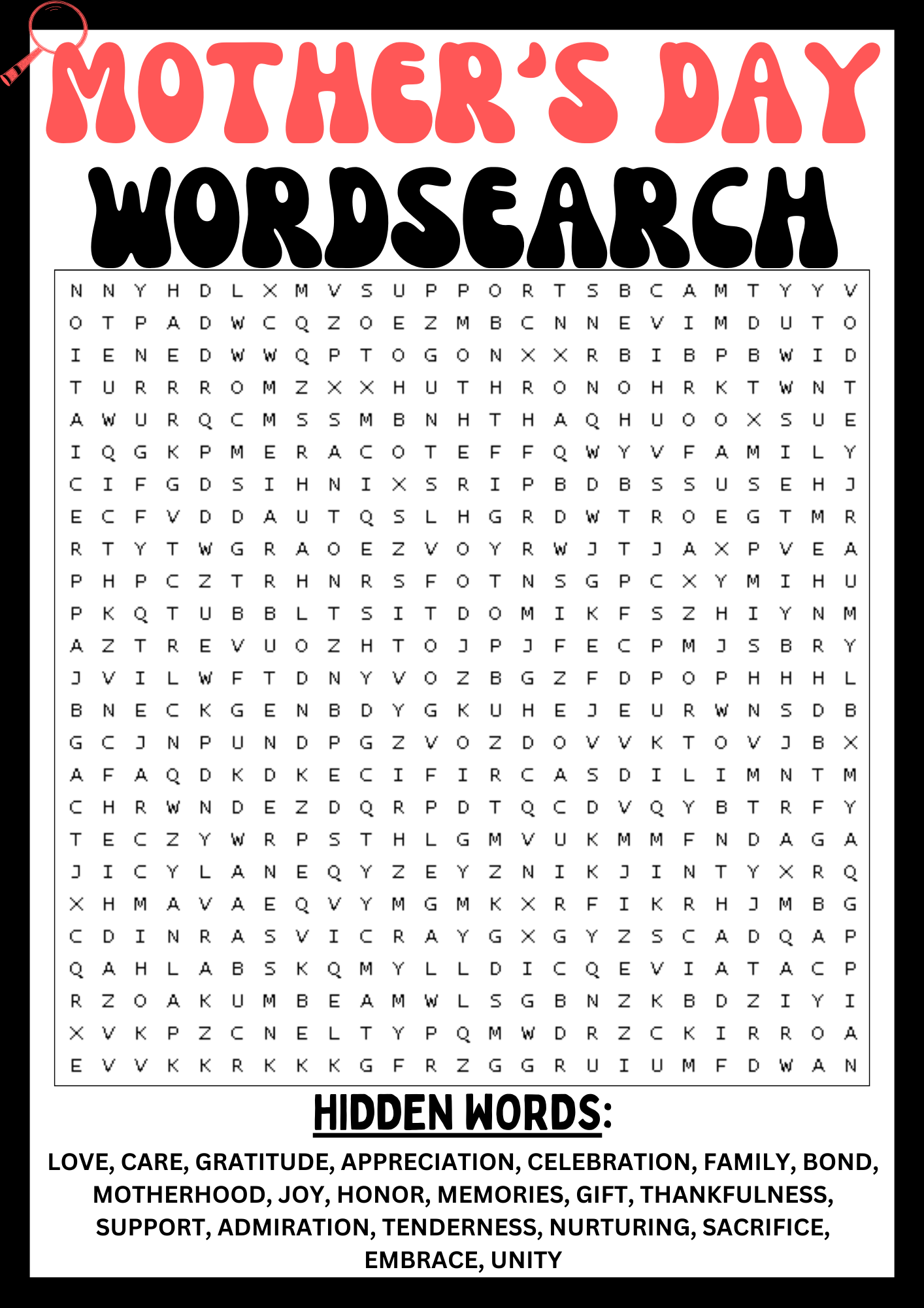 MOTHER S DAY Wordsearch Puzzle Worksheet Printables Activity Made By Teachers MOTHER S DAY Wordsearch Puzzle Worksheet Printables Activity Made By Teachers