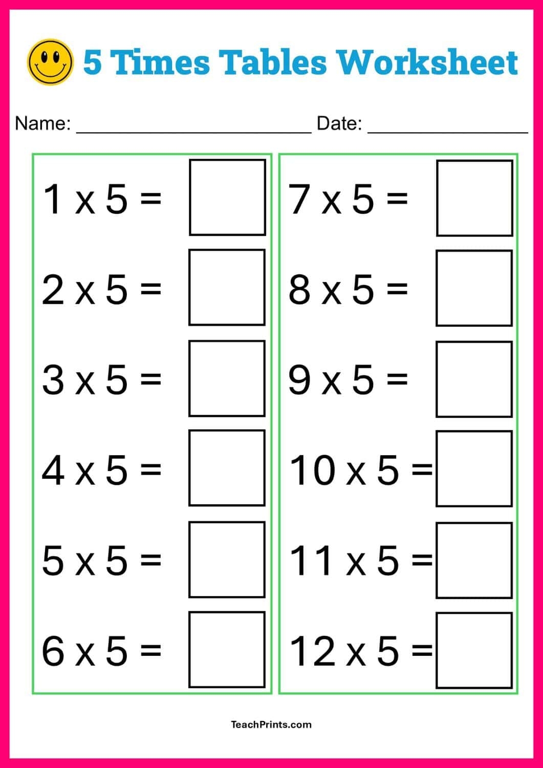 Multiplication Worksheets Free Printables Teach Prints Grade 5 Multiplication Worksheets