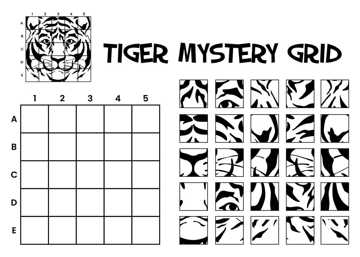 Mystery Grid Drawing Worksheets Tiger Art Worksheets Art Worksheets Library Mystery Grid Drawing Worksheets Tiger Art Worksheets Art Worksheets Library