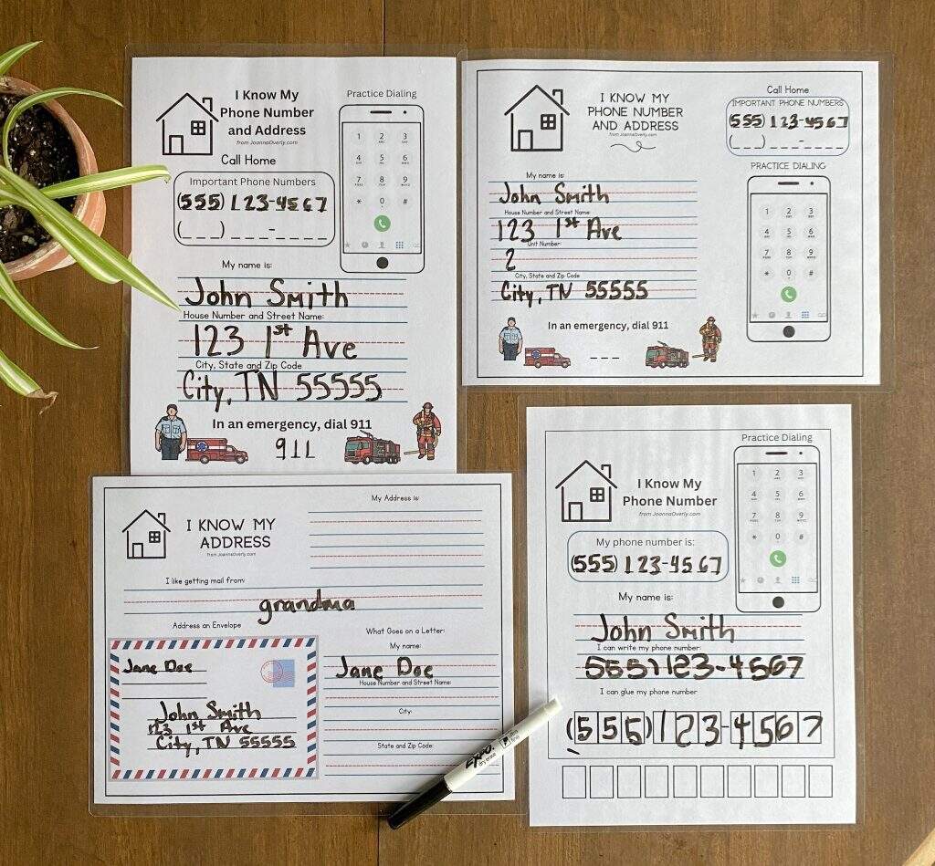 Free Worksheets For Kids To Practice Writing Their Phone Number HubPages