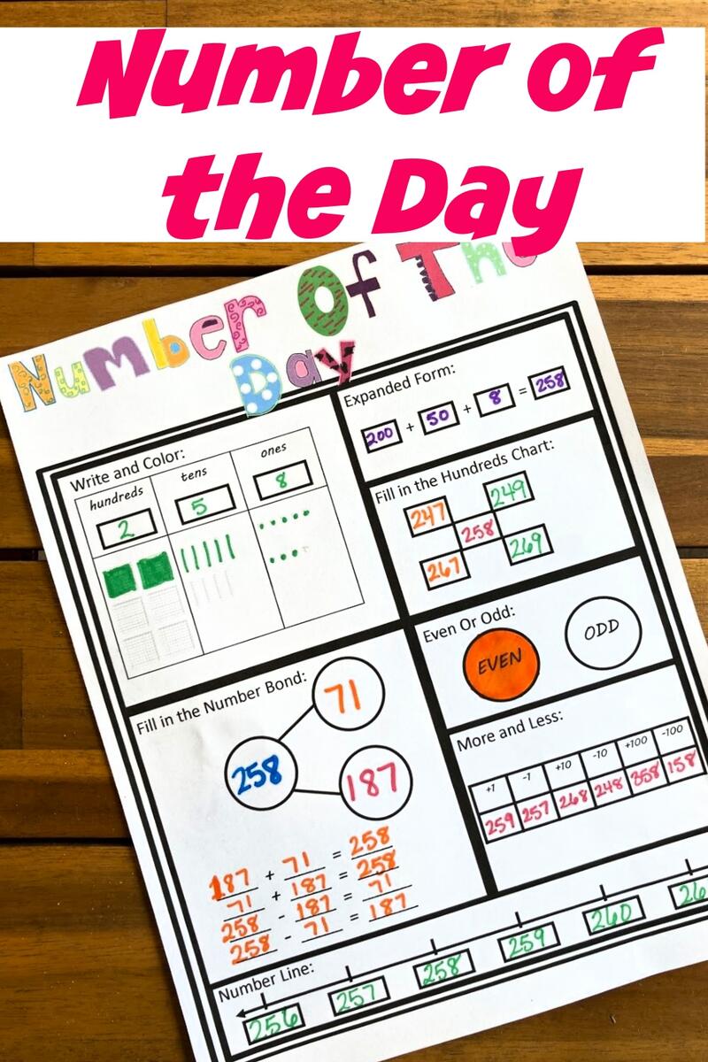 Free Number Of The Day Worksheets For Simple Math Fun Rock Your Homeschool
