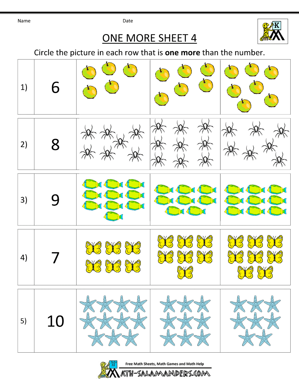 One More Worksheet One More Worksheet