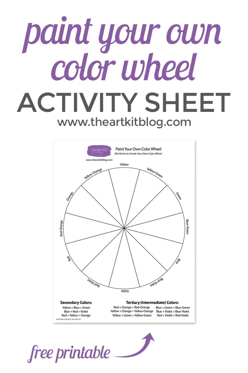 Paint Your Own Color Wheel FREE Printable The Art Kit Paint Your Own Color Wheel FREE Printable The Art Kit