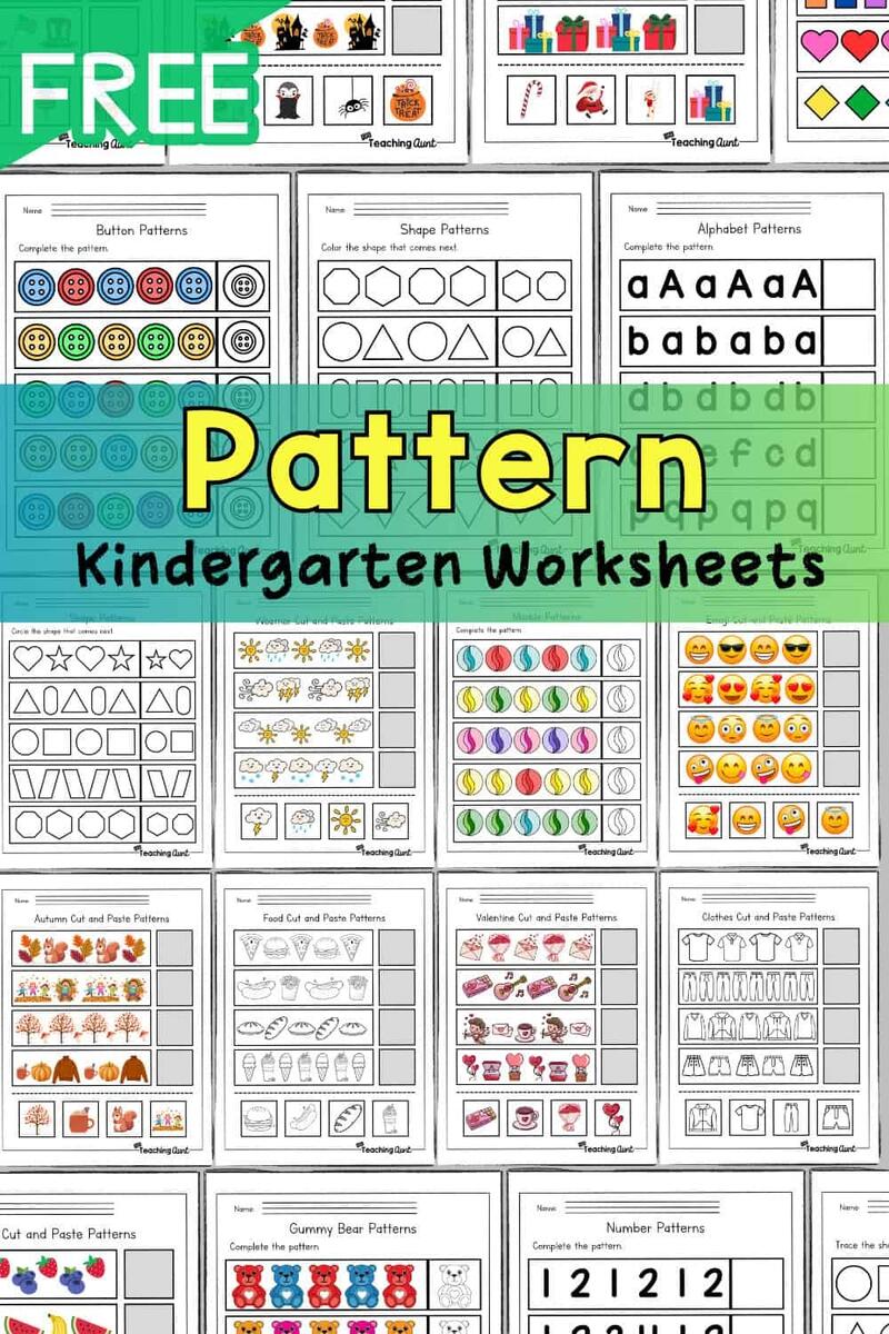 Pattern Worksheets The Teaching Aunt Patterns For Preschool Patterns For Kindergarten Pattern Worksheets For Preschool Pattern Worksheets For Kindergarten Kindergarten Pattern Worksheet MegaWorkbook