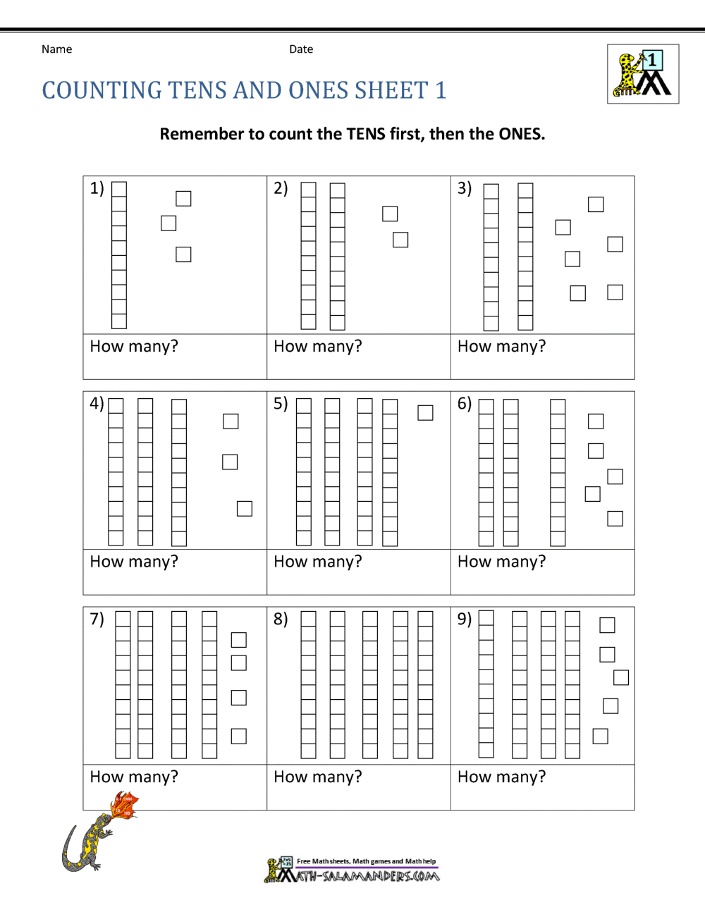 Place Value Ones And Tens Worksheets Place Value Ones And Tens Worksheets