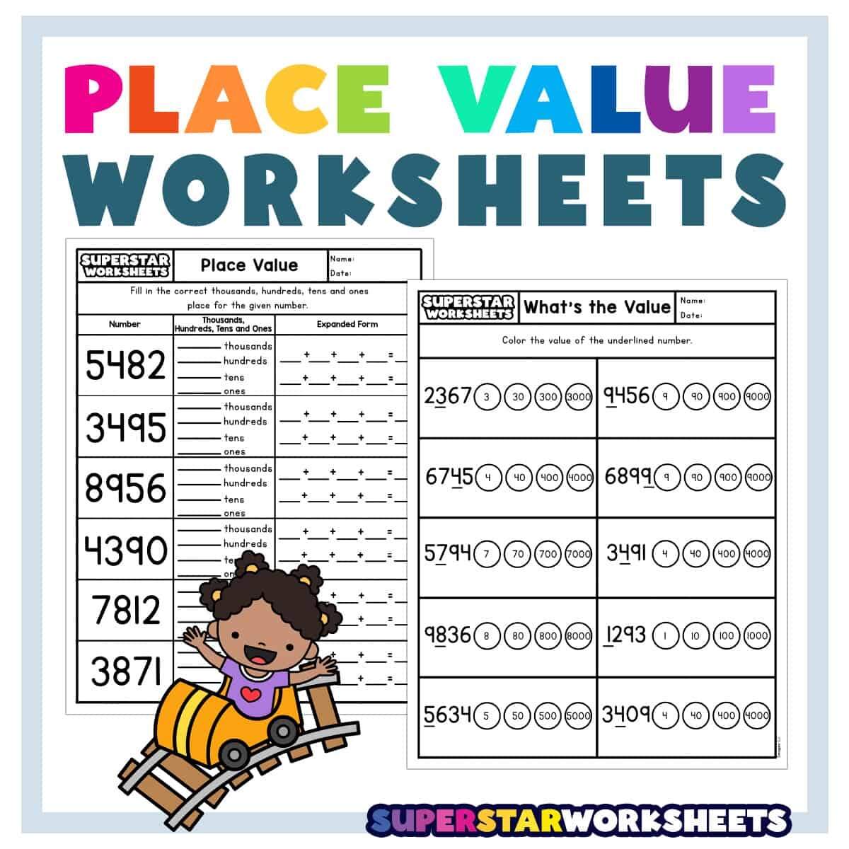 Place Value Worksheets Superstar Worksheets Page 4 Free Printable 2nd Grade Math Worksheets Canva