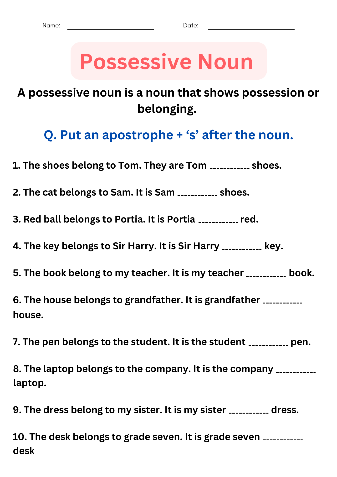 Possessive Nouns Worksheets With Answers Digital And Printable For Grade 4 5 Made By Teachers Possessive Nouns Worksheets With Answers Digital And Printable For Grade 4 5 Made By Teachers