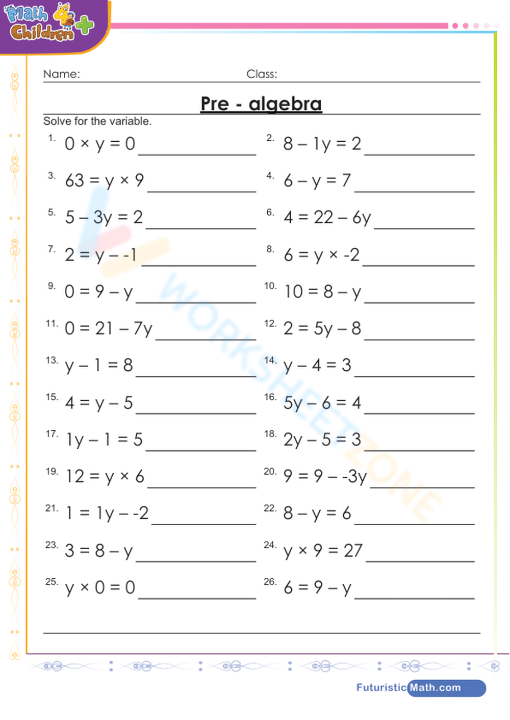 Pre Algebra Worksheet Worksheets Library Pre Algebra Worksheet Worksheets Library