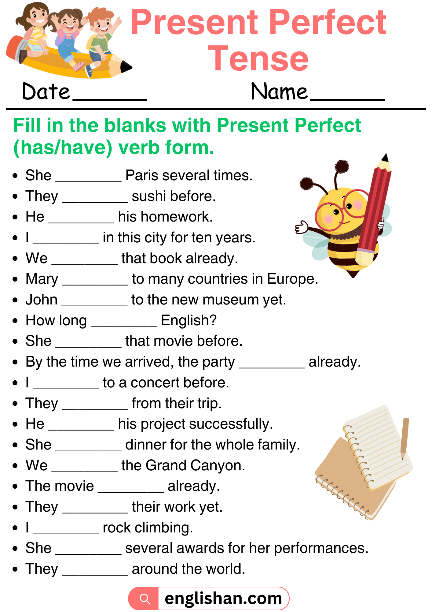 Present Perfect Tense Worksheets And Exercises With Answers Worksheets Library Present Perfect Tense Worksheets And Exercises With Answers Worksheets Library