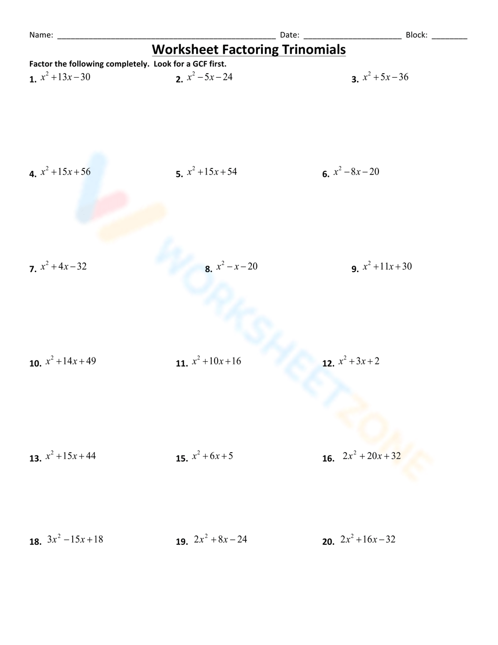 Printable 9th Grade Easter Factoring Expressions Worksheets Printable 9th Grade Easter Factoring Expressions Worksheets
