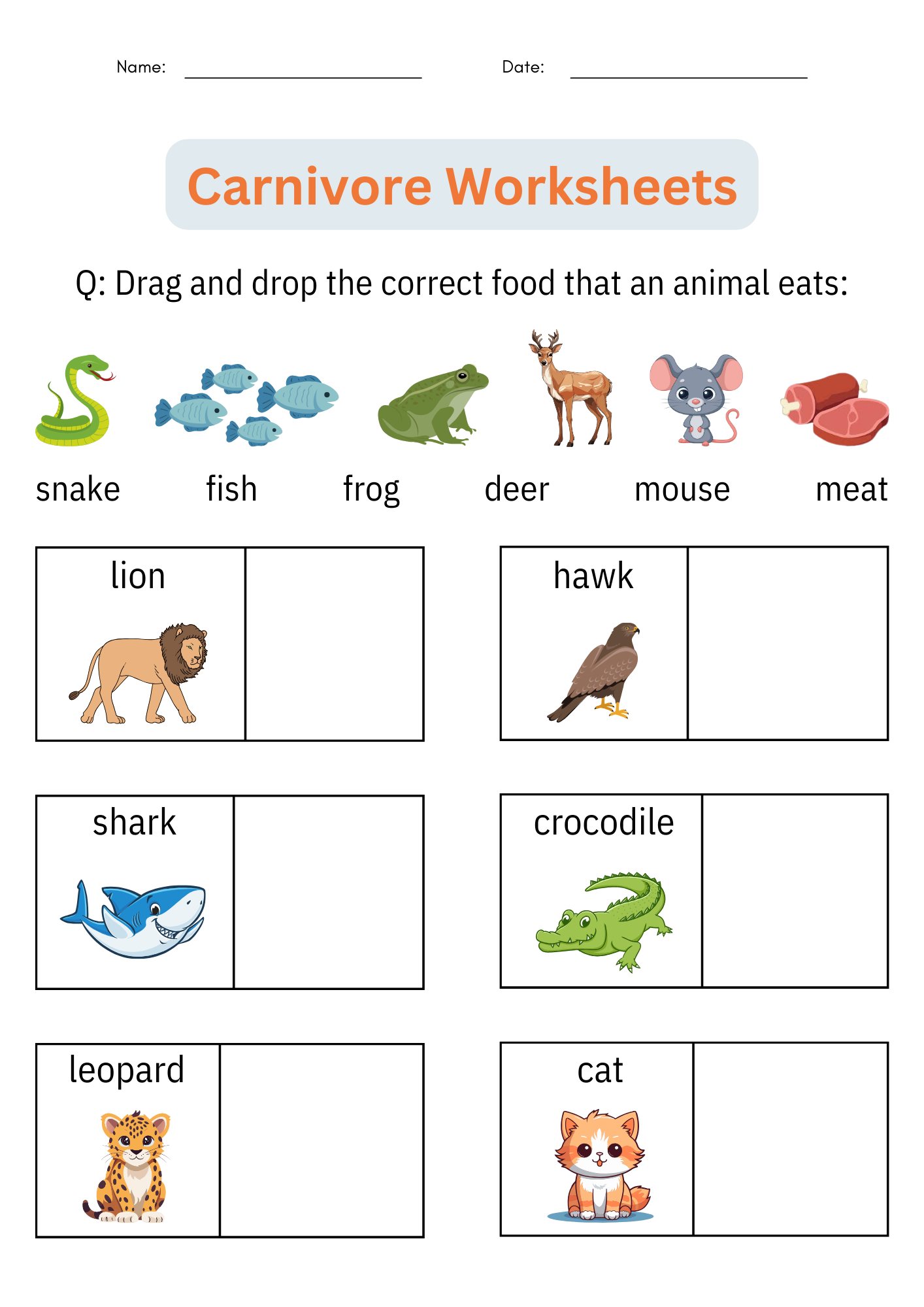 Printable Animal Classification Carnivore Worksheets Activities For Grade 1 2 Made By Teachers Printable Animal Classification Carnivore Worksheets Activities For Grade 1 2 Made By Teachers