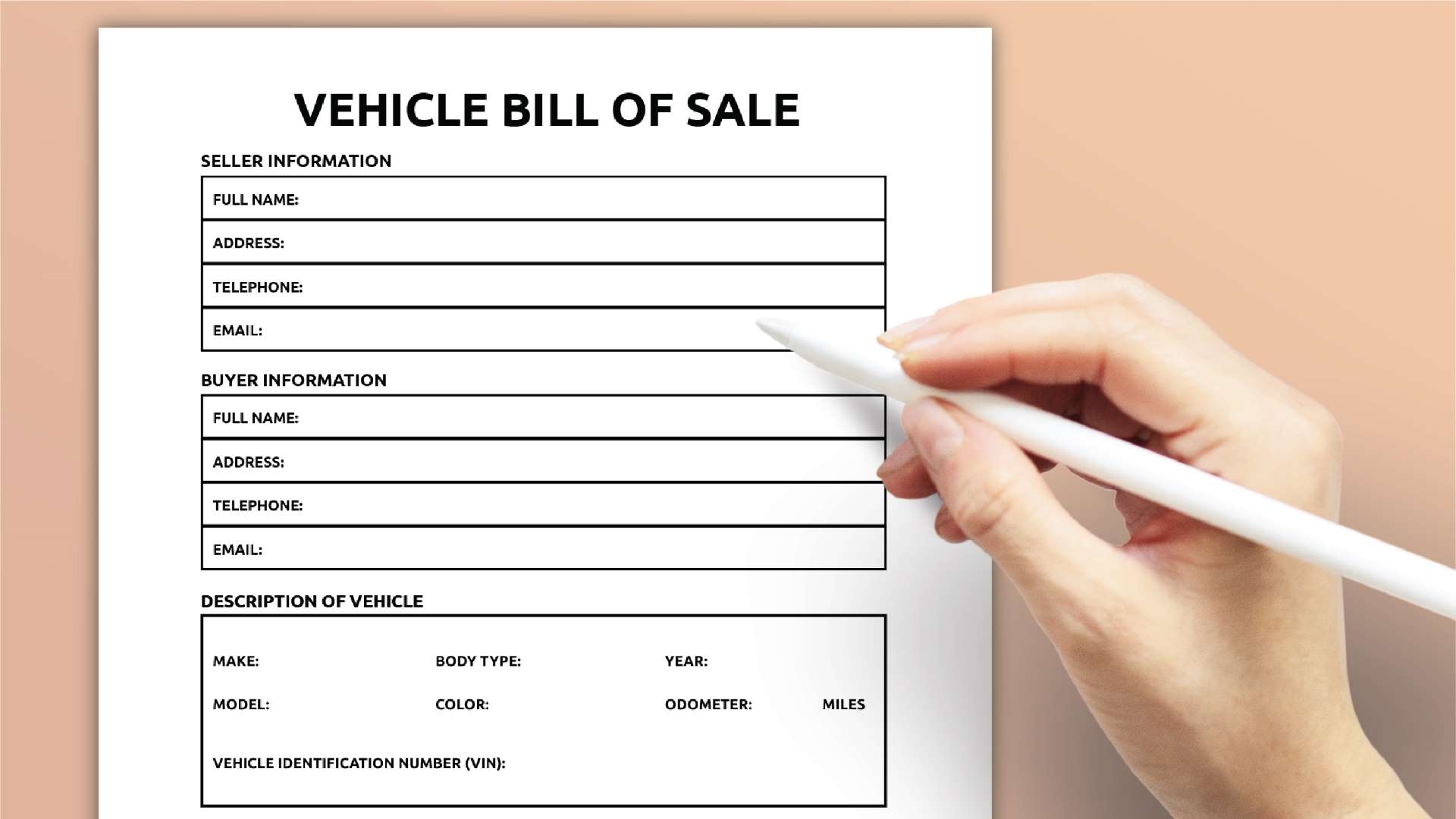 Printable Bill Of Sale For Vehicle World Of Printables Printable Bill Of Sale For Vehicle World Of Printables