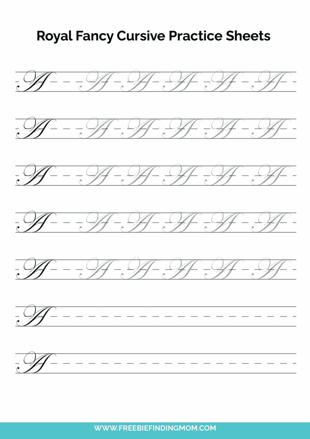 Cursive Alphabet To Trace Free Printable PDF Alien Schooler