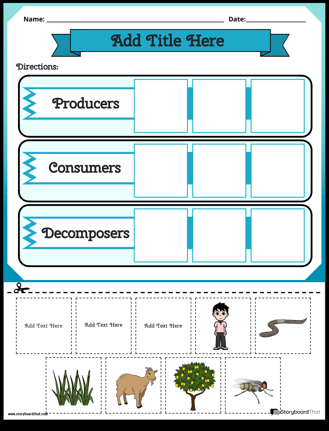 Producers Consumers Worksheets Free Ecology Activities