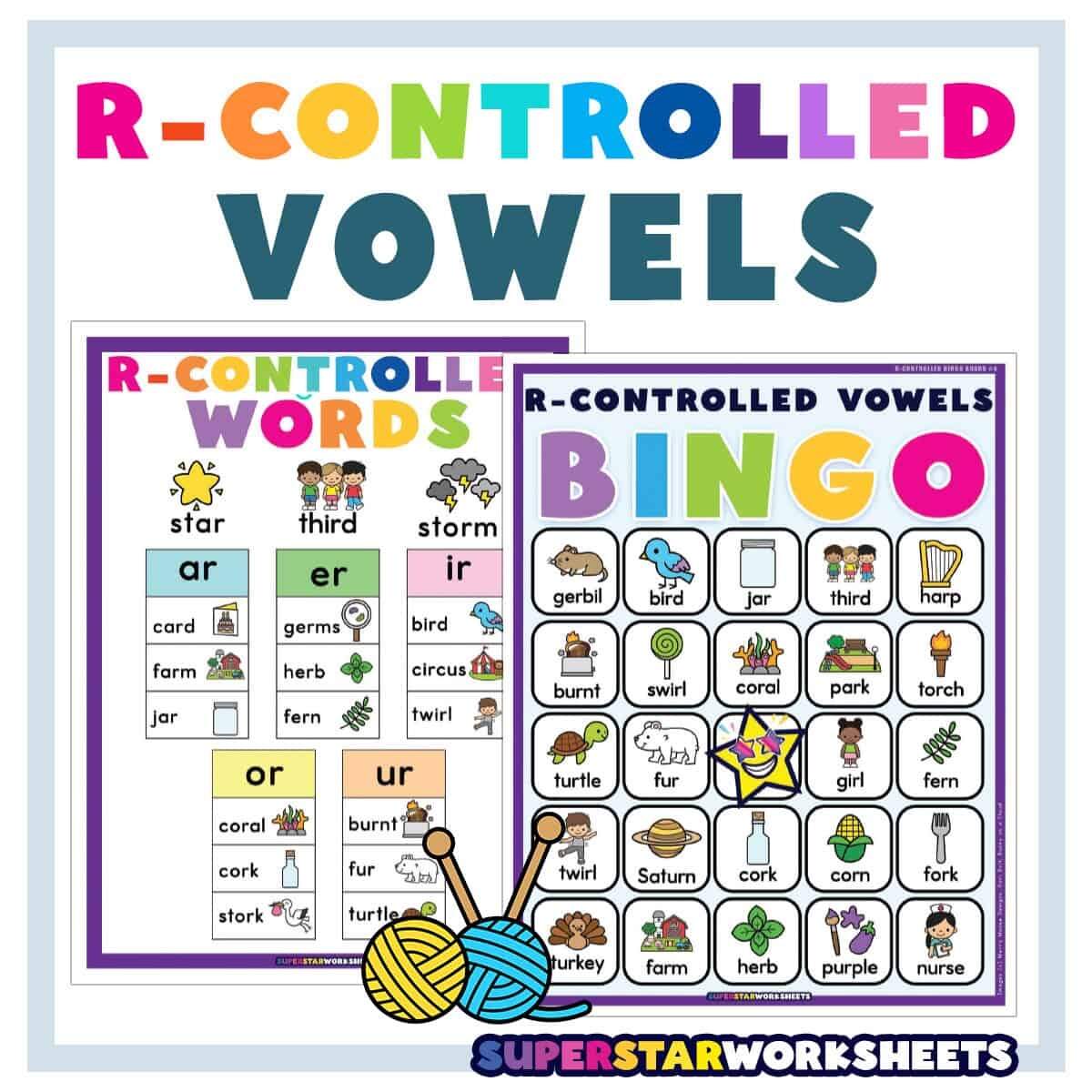 R Controlled Vowels Superstar Worksheets