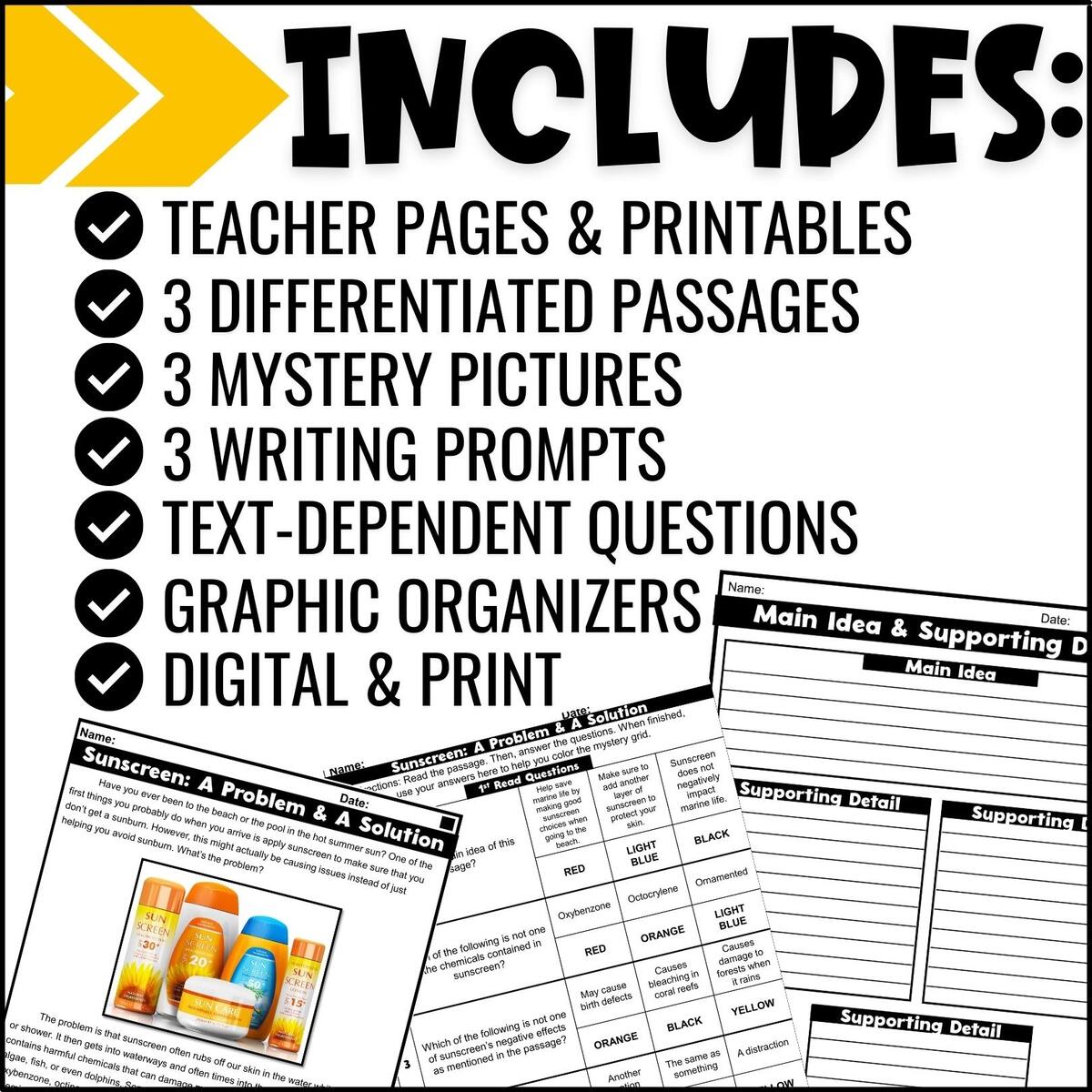 Reading Comprehension Passages 5W S Short Stories Made By Teachers