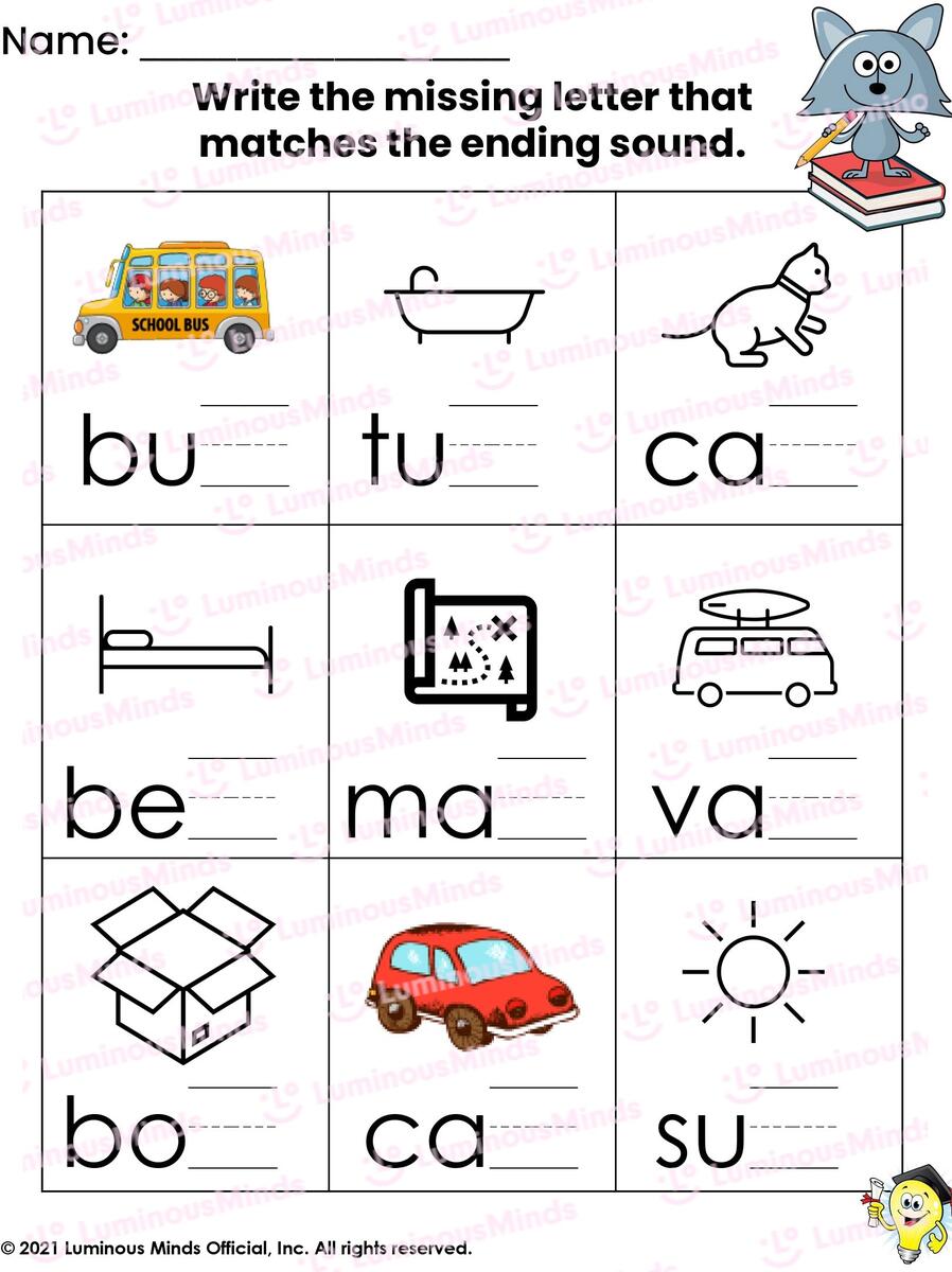 Reading Comprehension Worksheets Ending Sound Worksheet 1 Reading Comprehension Worksheets Ending Sound Worksheet 1
