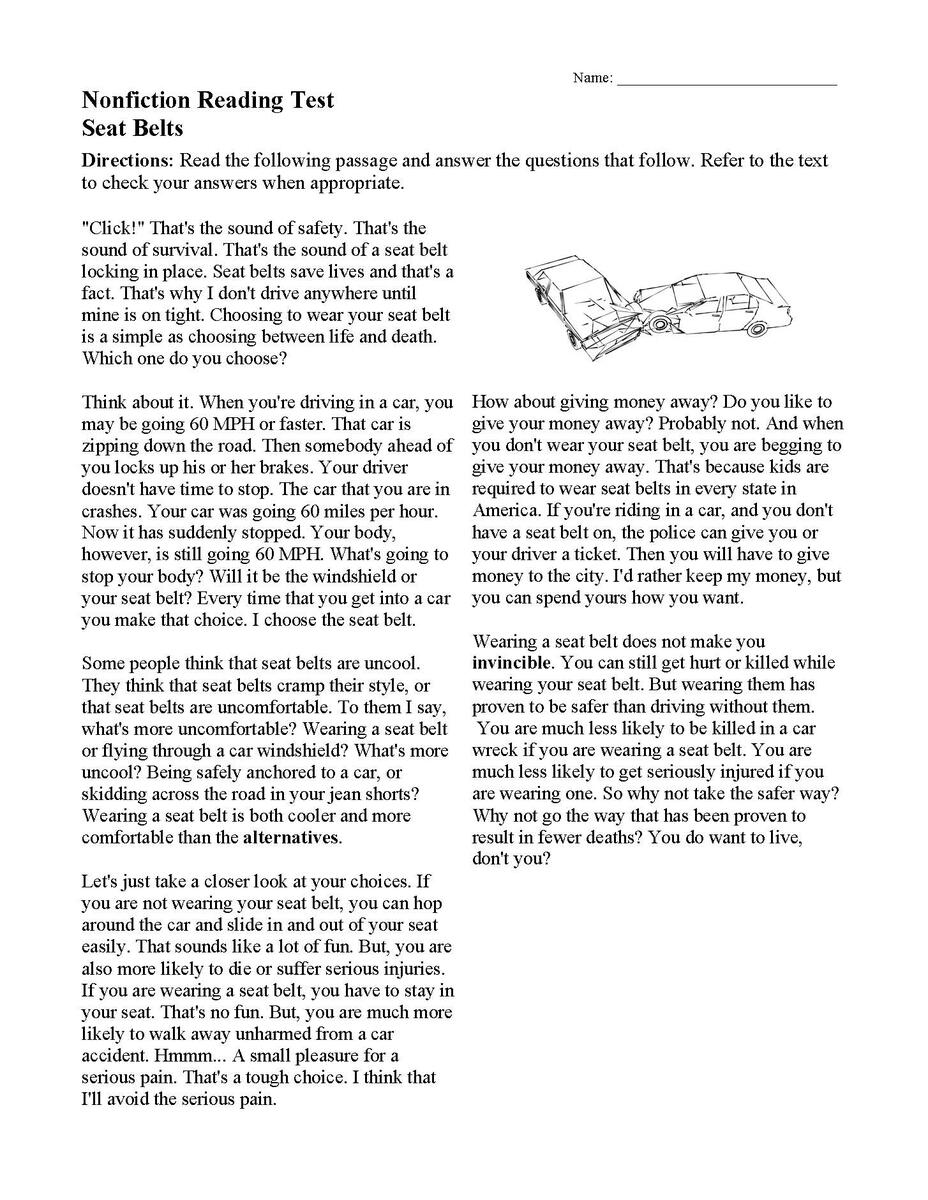 Reading Comprehension Worksheets Online Or Printable