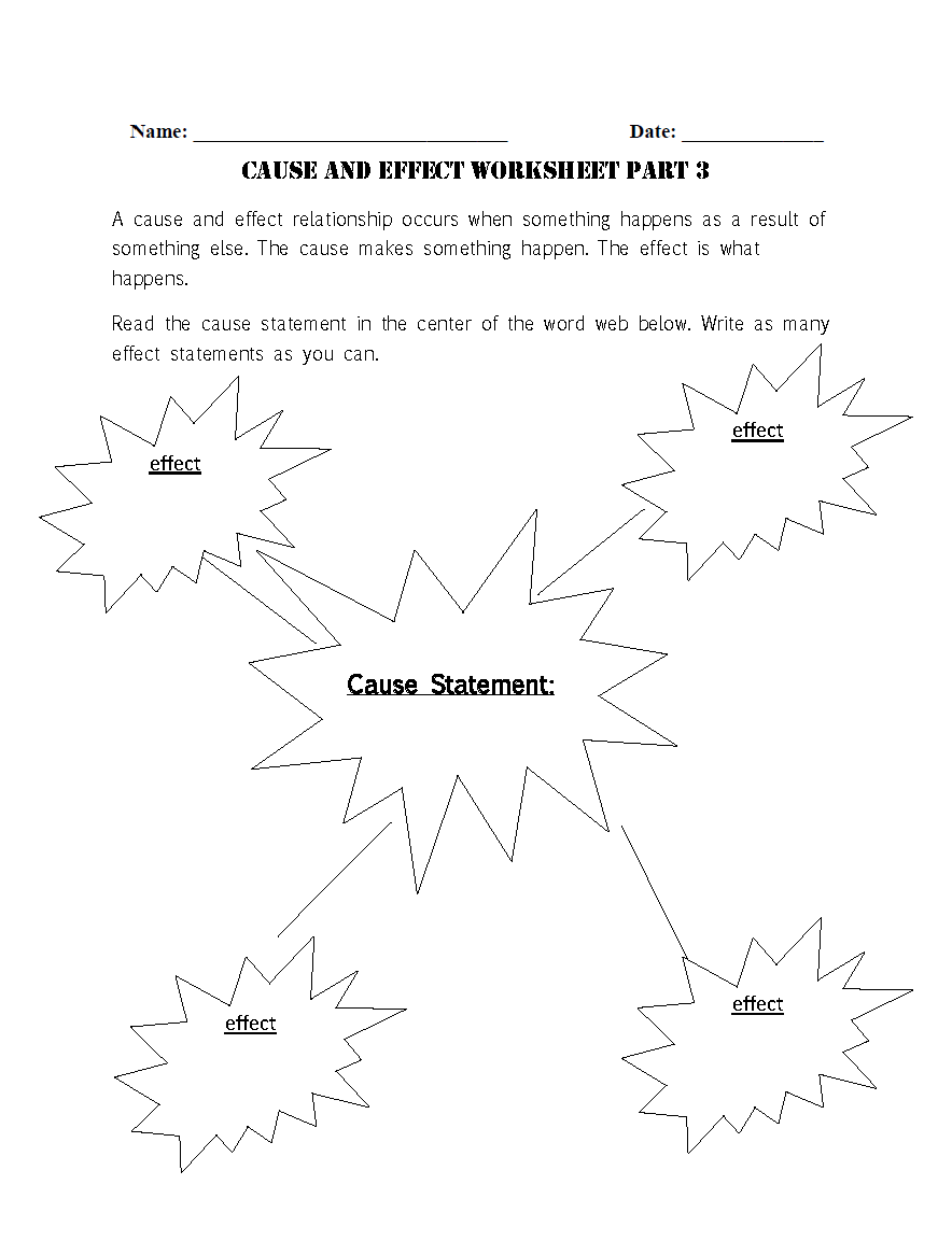 Reading Worksheets Cause And Effect Worksheets EduWorksheets Free Printable Worksheets For Kids