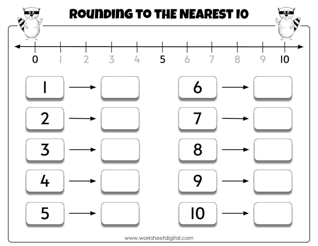 Rounding To Nearest 10 Math Worksheet Grades 1 3 PDF Etsy Rounding To Nearest 10 Math Worksheet Grades 1 3 PDF Etsy