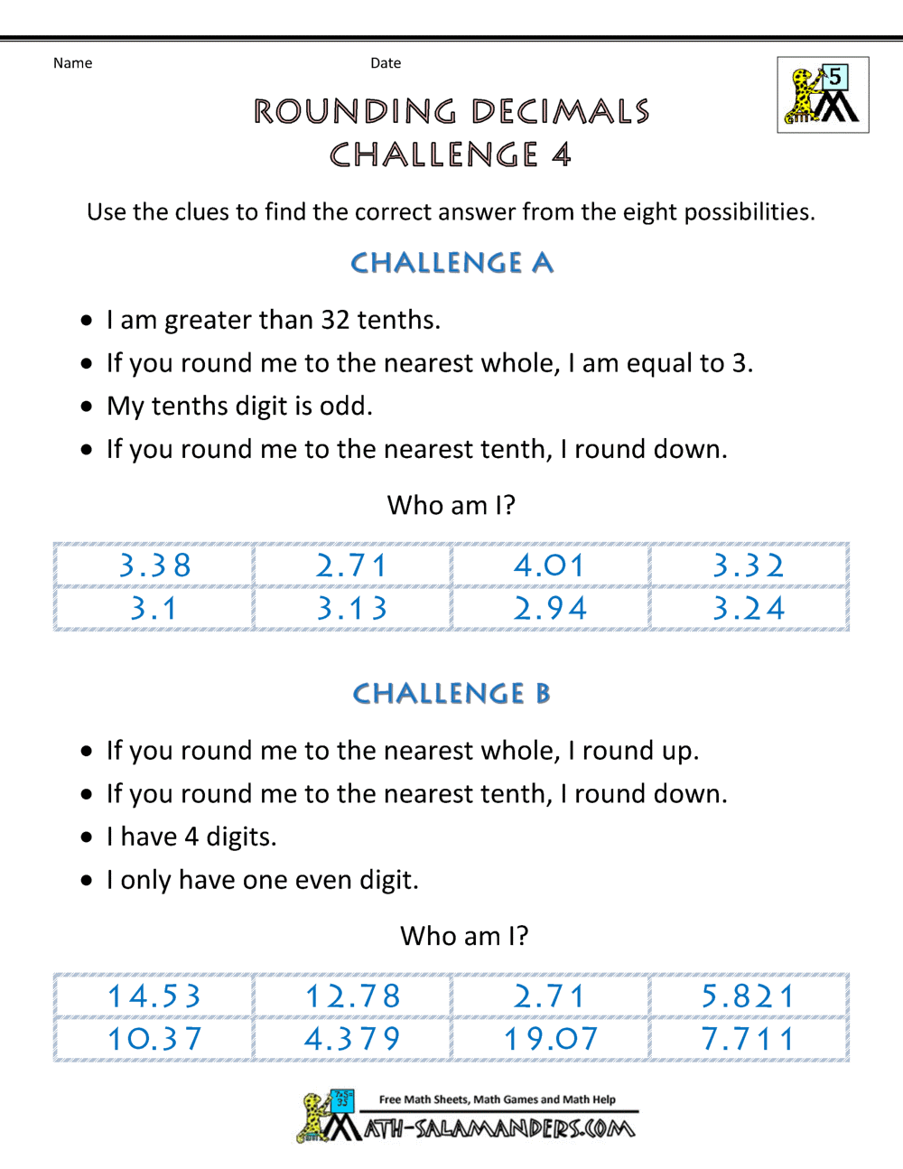 Rounding To The Nearest Tenth Rounding To The Nearest Tenth