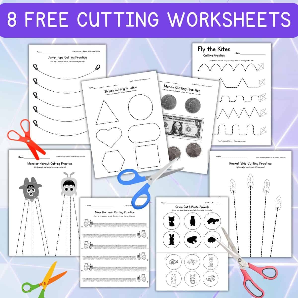 Scissor Skills Cutting Practice 8 Free Printables Literacy Learn