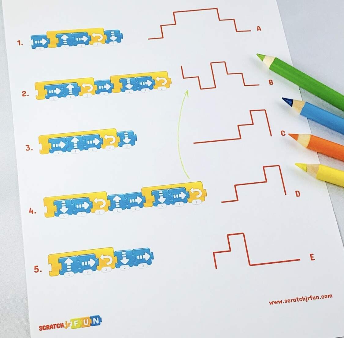 ScratchJr Scripts With Loops A Matching Game Worksheet ScratchJr Fun