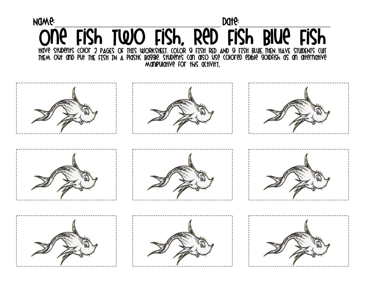 Seuss Fix 6 One Fish Two Fish Red Fish Blue Fish Sharing Fun And Educational Things To Do At Home With Your Children Seuss Fix 6 One Fish Two Fish Red Fish Blue Fish Sharing Fun And Educational Things To Do At Home With Your Children