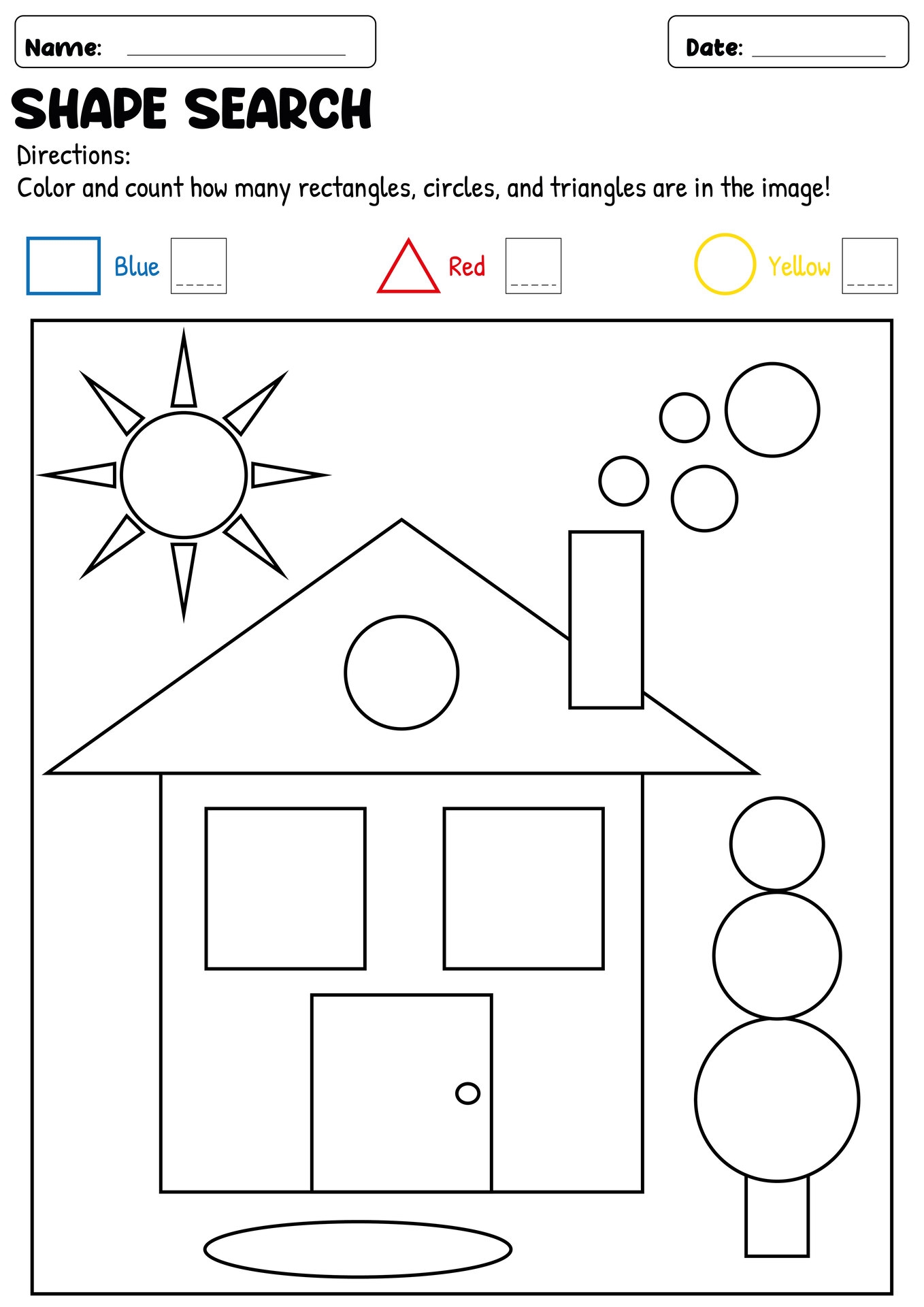Shape Worksheets Houses 10 Free PDF Printables Printablee Shape Worksheets Houses 10 Free PDF Printables Printablee