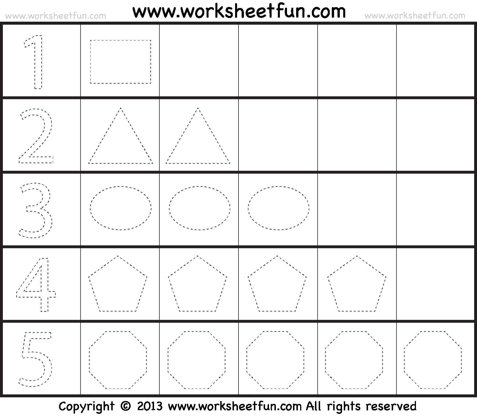 Shapes And Numbers Tracing Worksheet FREE Printable Worksheets Worksheetfun Shapes And Numbers Tracing Worksheet FREE Printable Worksheets Worksheetfun
