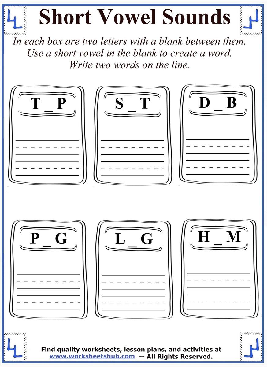Short Vowel Sounds Mixed Vowel Worksheets Short Or Long Vowel Worksheet For 1st Grade Free Printable Worksheets Library