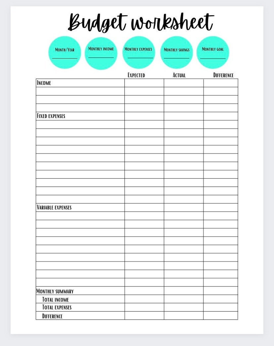 Free And Customizable Budget Templates Canva