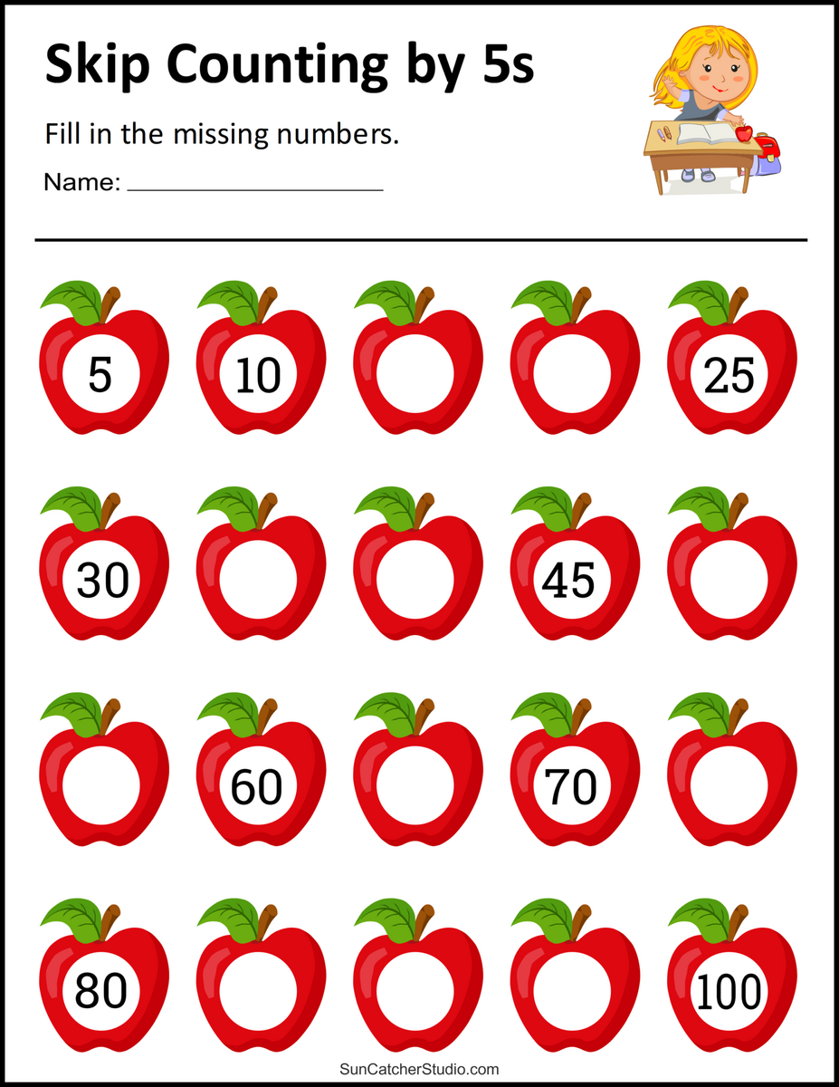 Skip Counting Worksheets By 5s By 10s And By 100s Made By Teachers