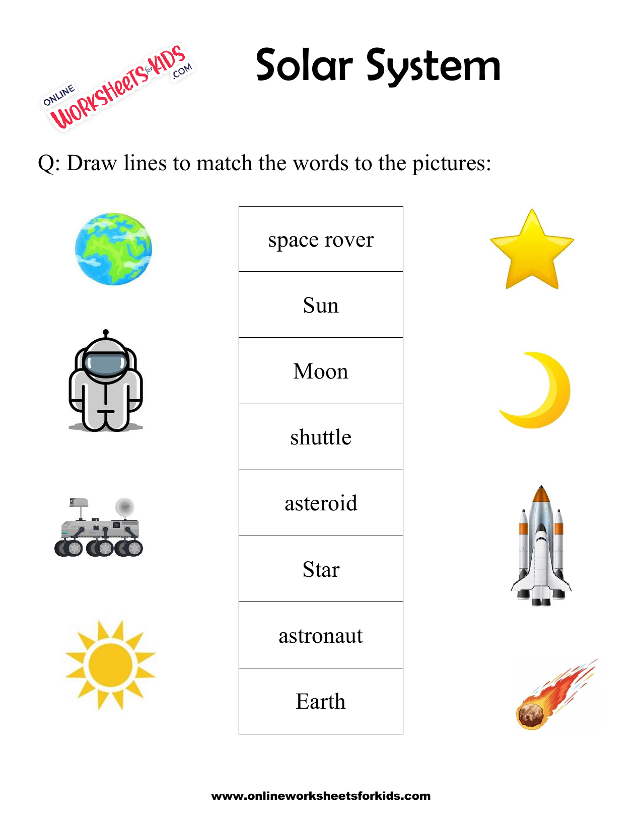 Solar System Matching Worksheet Free All About The Sun Worksheet Packet The Simple Homeschooler