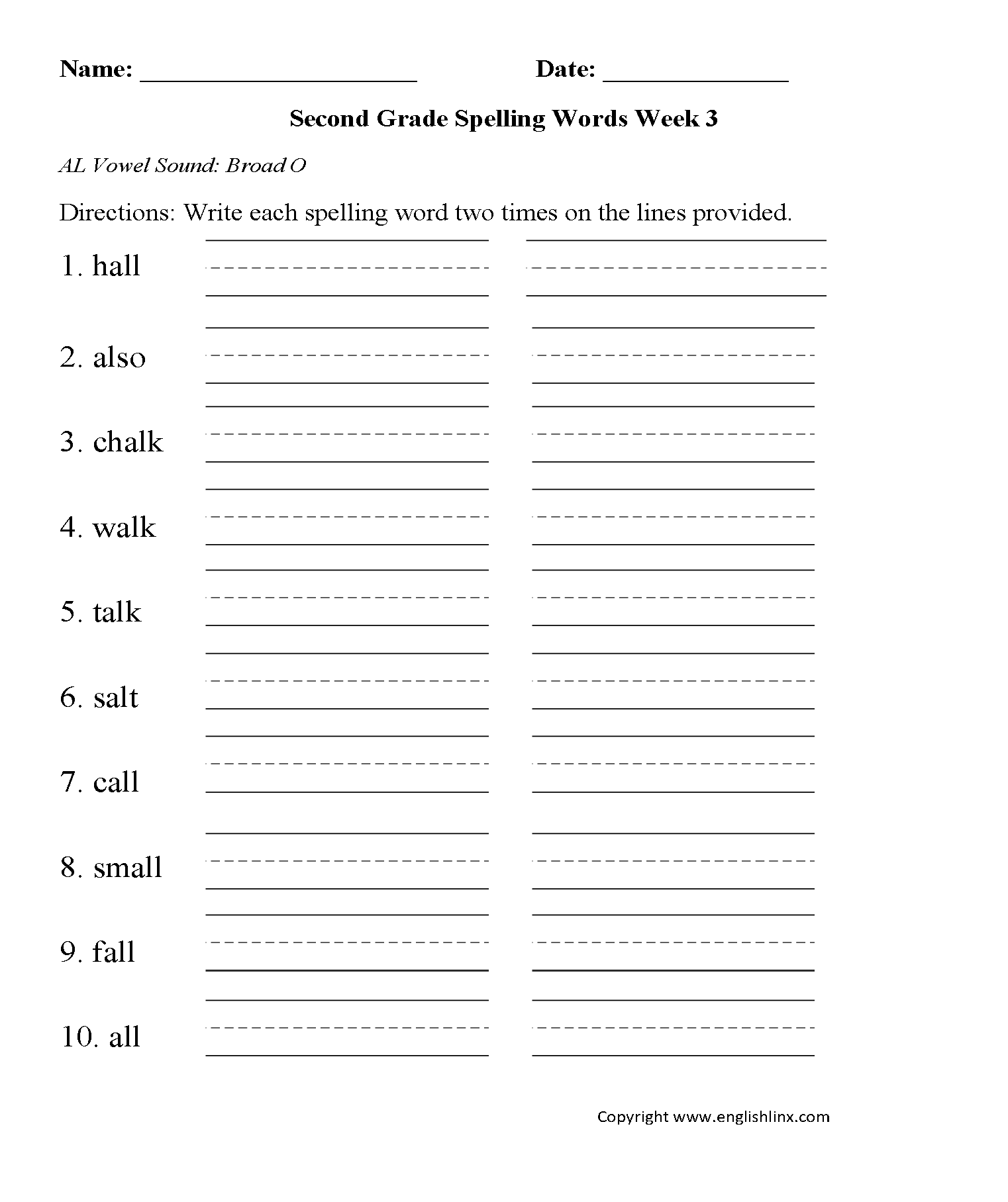 38 Printable Spelling Test Templates Word PDF TemplateLab