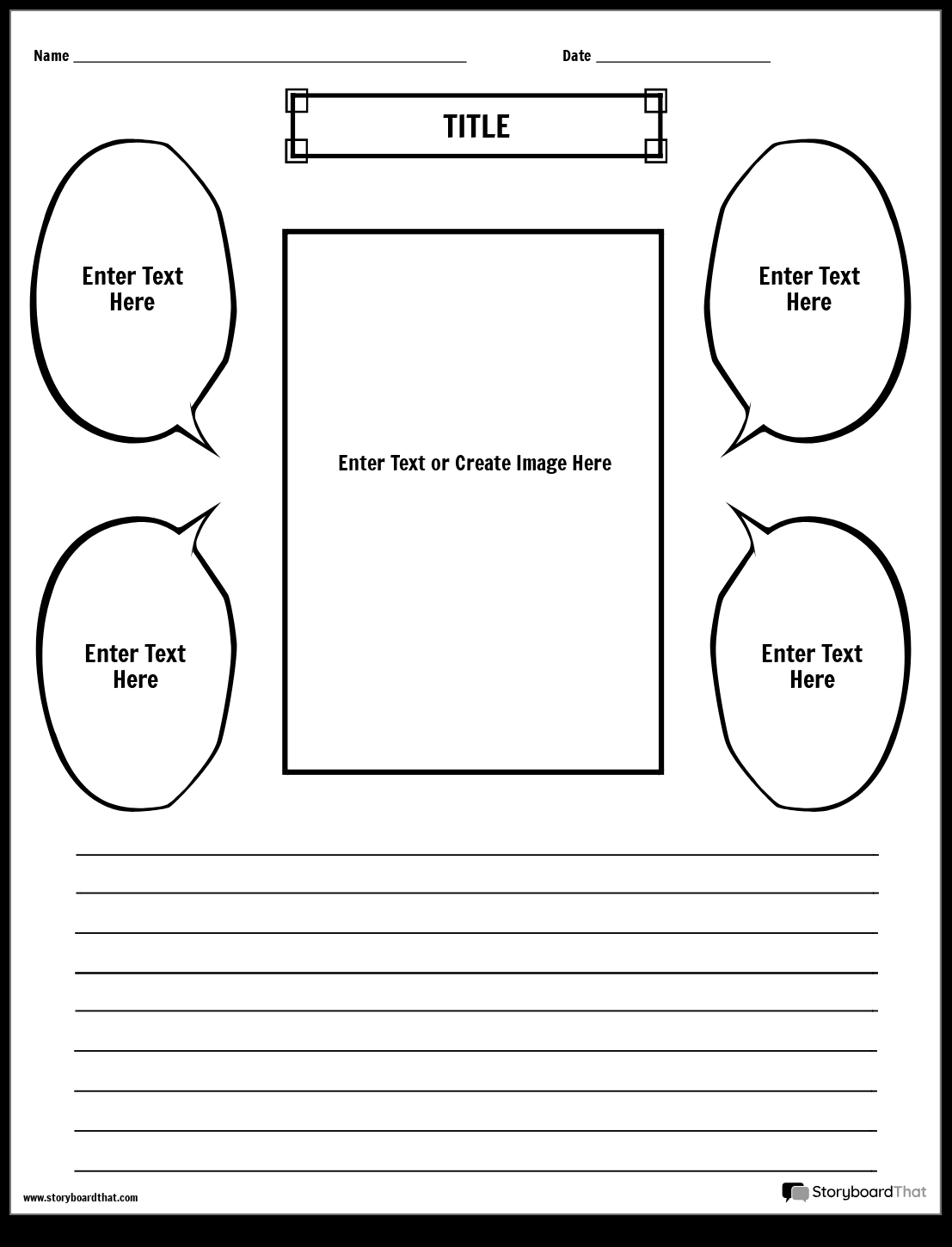 Storyboard That Biography Worksheet Templates