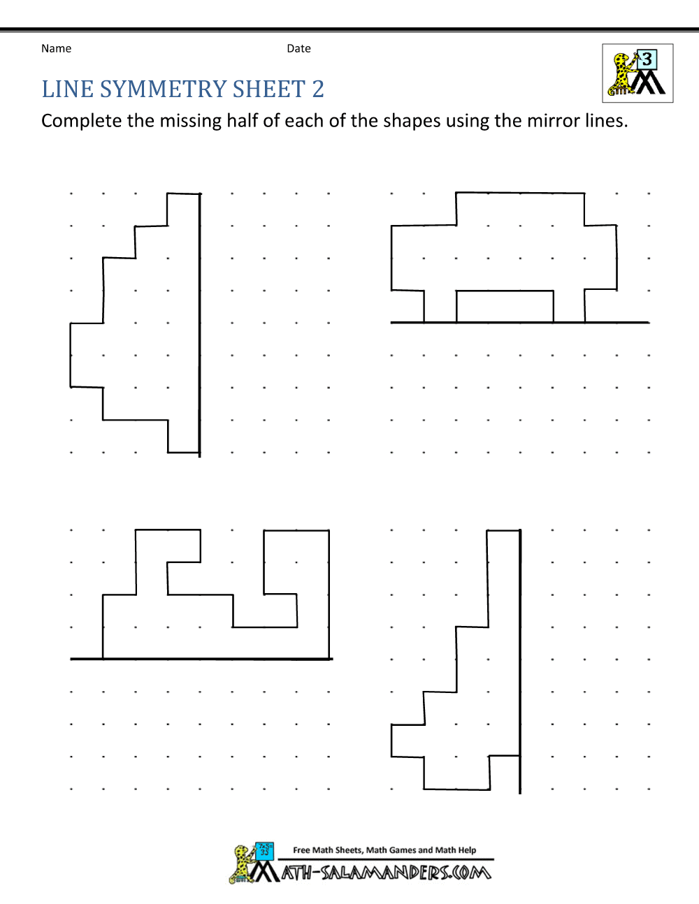 Symmetry Worksheets Symmetry Worksheets