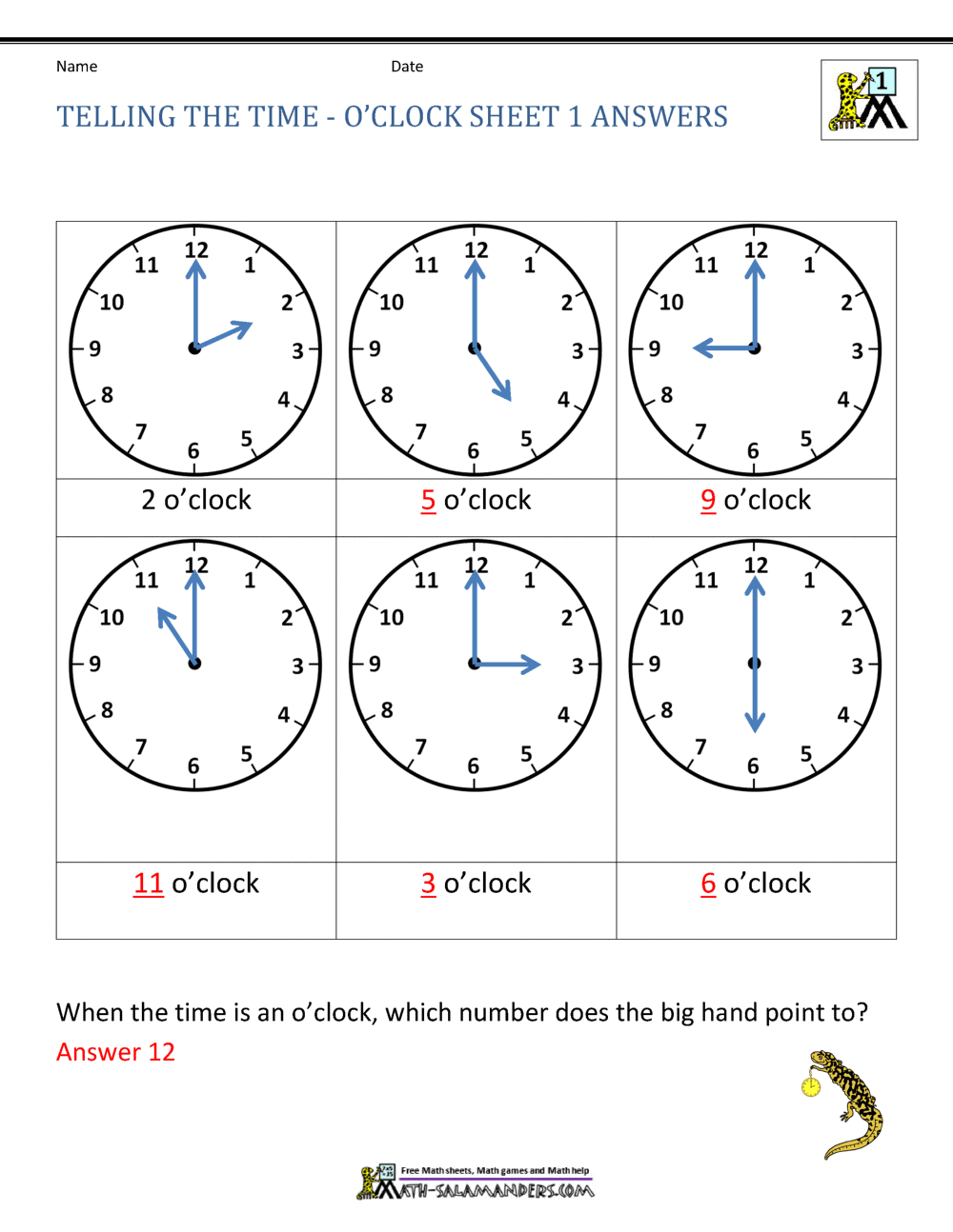 Telling Time Worksheets O Clock And Half Past Telling Time Worksheets O Clock And Half Past