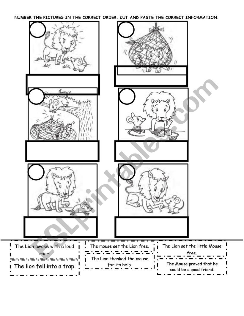 THE LION AND THE MOUSE ESL Worksheet By Teacher Claudia M THE LION AND THE MOUSE ESL Worksheet By Teacher Claudia M