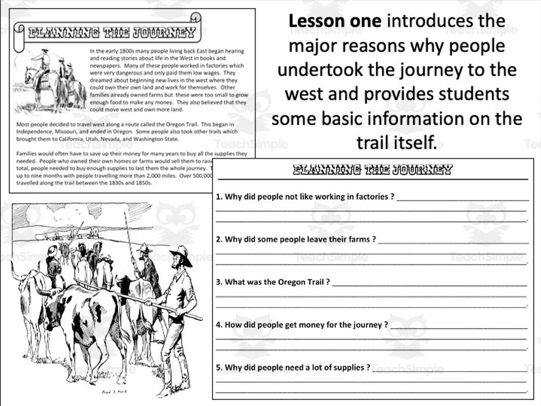 The Oregon Trail Mini Unit By Teach Simple The Oregon Trail Mini Unit By Teach Simple