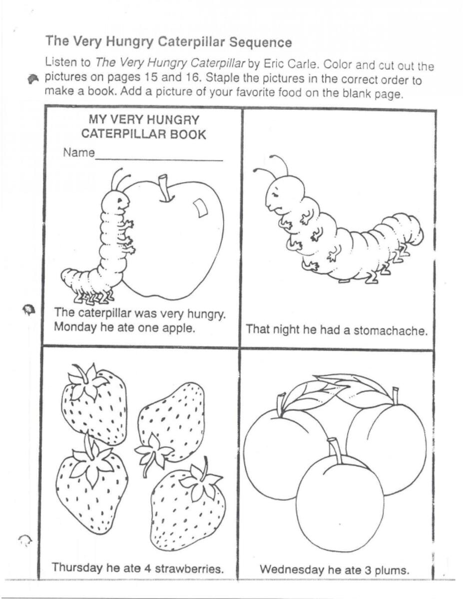The Very Hungry Caterpillar Sequence LoveToTeach