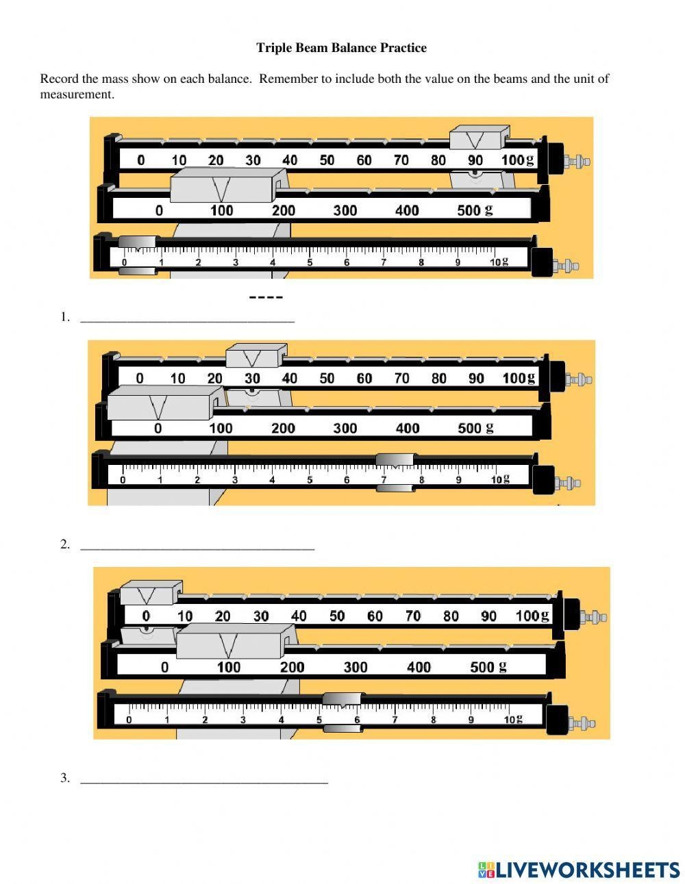 Triple Beam Balance Worksheet Worksheets Library