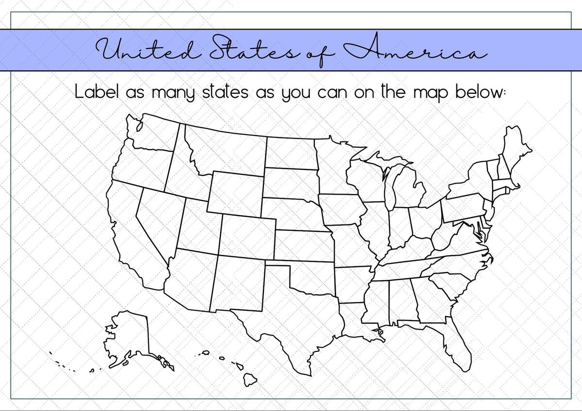 U S Map Labeling Worksheet Practice Identifying All 50 States With This Fun Printable Activity Great For Classrooms Or Homeschool Etsy U S Map Labeling Worksheet Practice Identifying All 50 States With This Fun Printable Activity Great For Classrooms Or Homeschool Etsy